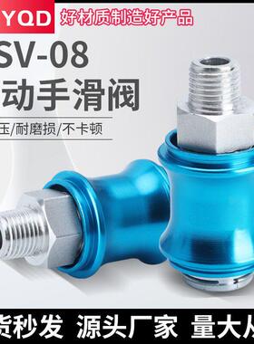 气动手滑阀HSV08手推阀滑动开关推拉阀06B-10-15FF排气阀MS-22MF