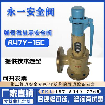 永一 A47H/Y-16C铸钢锅炉蒸汽弹簧微启式法兰安全泄压阀DN20-300