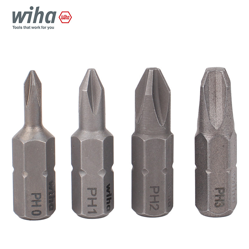德国wiha威汉十字批头进口7011Z短螺丝头C6.3起子头PH0PH1PH2PH3