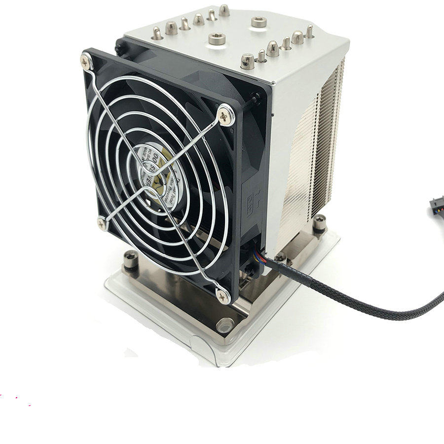 Coolserver 3647散热器 铜底六热管散热器 主动式铝鳍片散热器