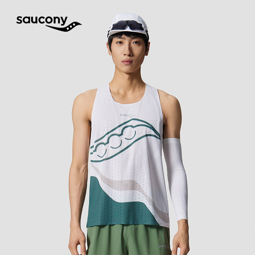 Saucony索康尼男子专业竞速运动背心舒适透气T恤亲肤跑步速干背心