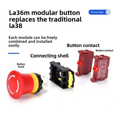 La36M-01Zs急停按钮开关La38急停Xb2一开一关蘑菇头开口22mm