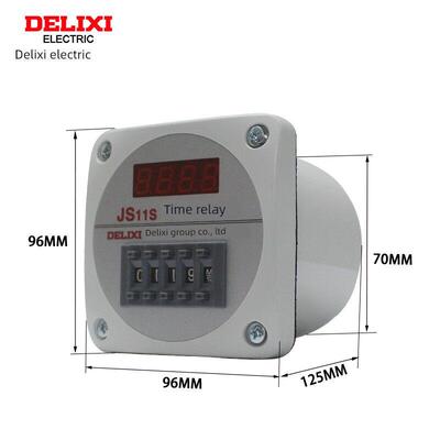 德力西时间继电器数显式JS11S 0.01S-9999H AC220V 380V 24V可调