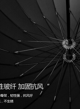 欧士多娜24骨纤维伞骨复古木柄英伦风纯色长直柄雨伞商务雨伞定制
