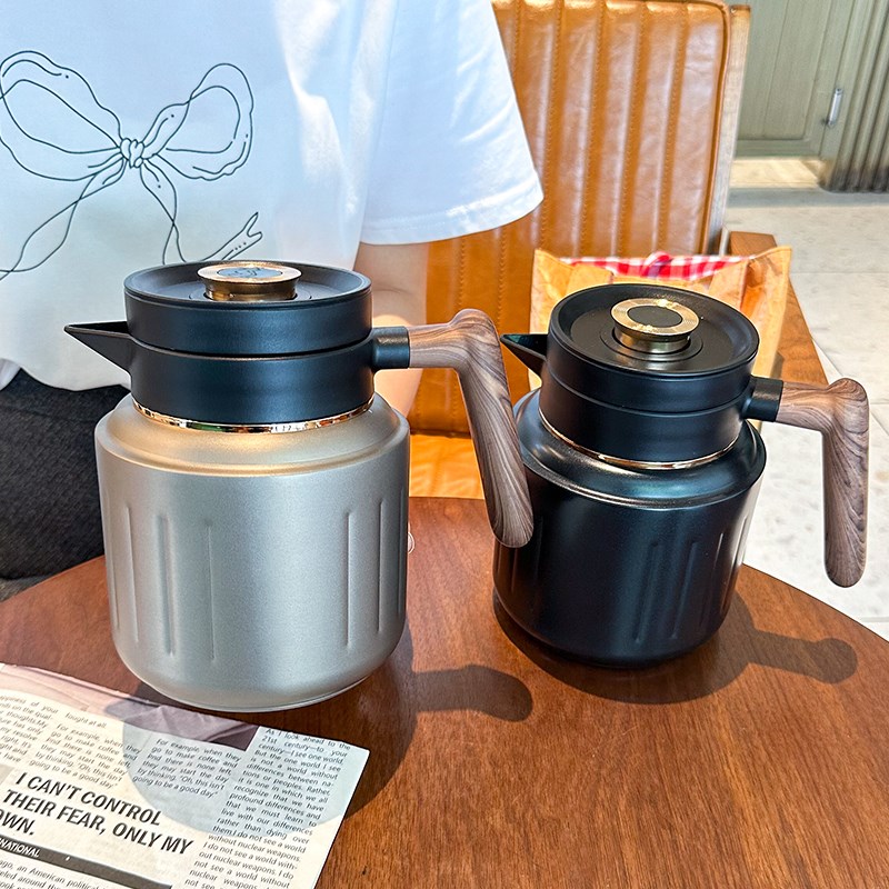 高级保温壶办公家用养生水壶316不锈钢大容量显温泡茶壶茶水分离