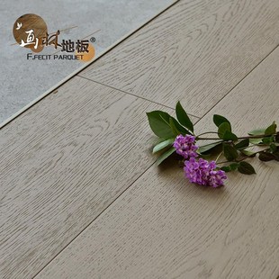 出口地板2022新款雪月三层实木橡木清冷侘寂风高级灰含安装精选款