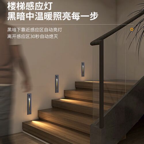 嵌入式地脚灯户外防水台阶灯楼梯踏步墙角灯室外景观庭院花园创意