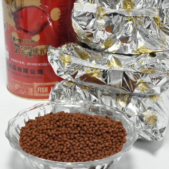 润色超鼎极红血鹦鹉鱼食地图罗汉增红鱼饲料热带观赏鱼粮桶装中粒