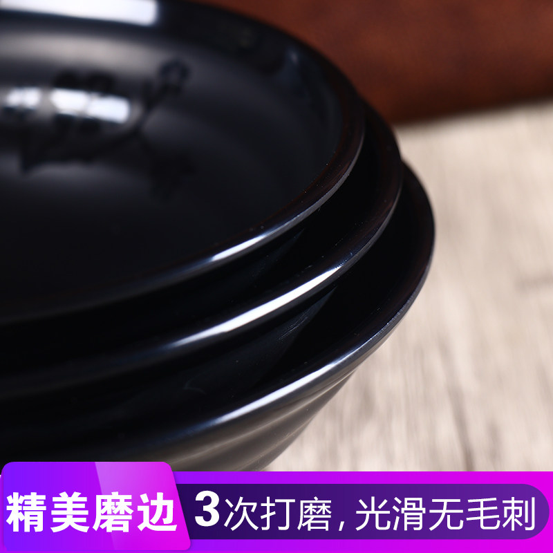 黑色磨砂密胺餐具商用拉面碗塑料饭店用重庆小面碗仿瓷面馆专用碗