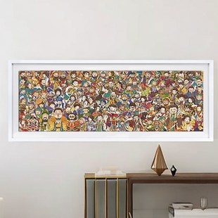 四大名著拼图裱框1000片99*35挂墙100*35红楼梦长款实木拼图相框