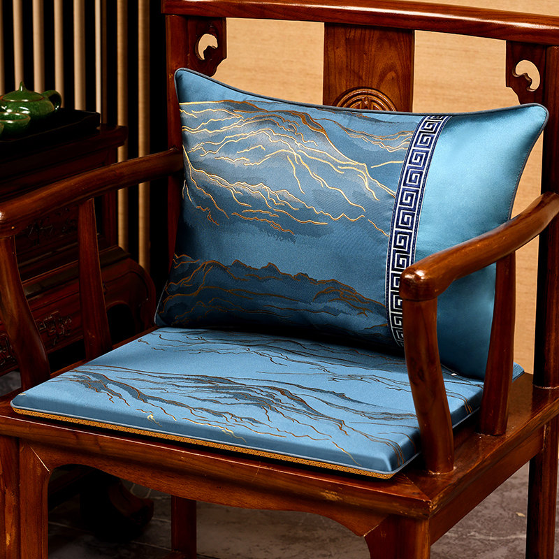 中式坐垫椅子垫乳胶实木沙发座垫圈椅餐椅垫茶桌椅垫凳子垫子定制