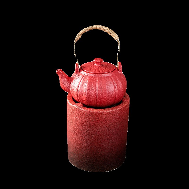 寒山居新中式煮茶炭炉电陶炉烧水茶壶干烧不裂明火壶国风围炉茶器