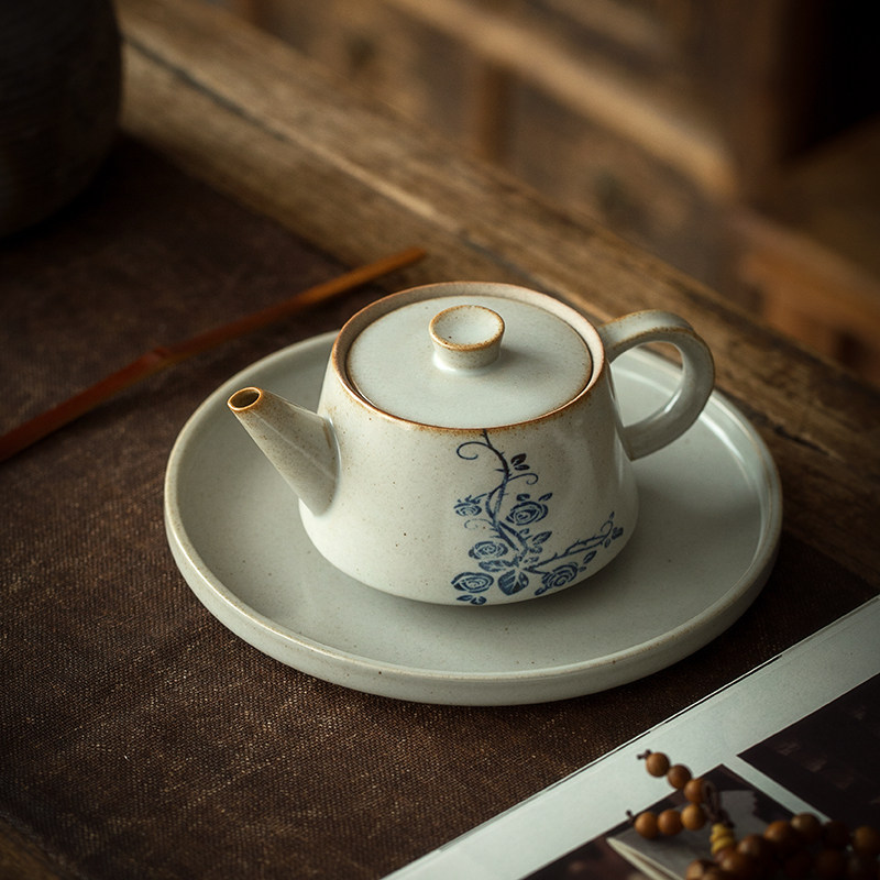 日式茶壶泡茶壶陶瓷茶壶家用简约办公单人小茶壶