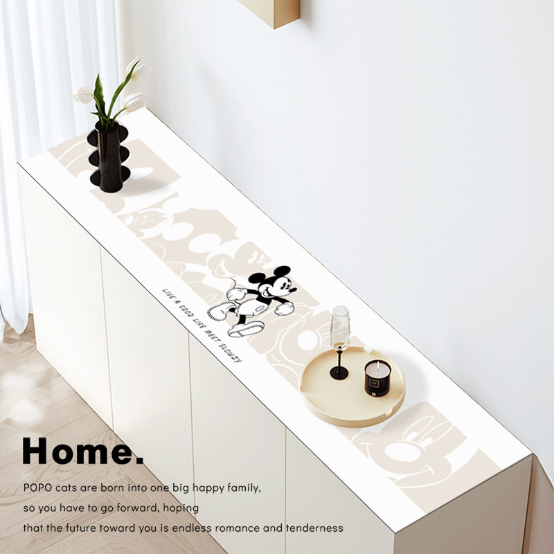 餐边柜桌垫免洗防水防油皮革桌垫茶几电视柜台面保护垫玄关鞋柜垫