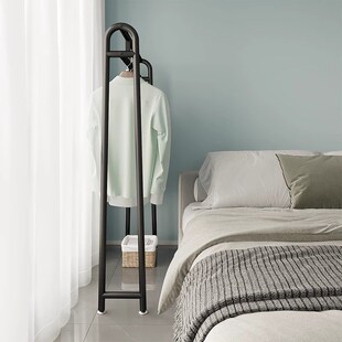 小型窄落地衣架进门窄缝晾衣架家用室内晾衣杆加粗结实阳台晒衣架