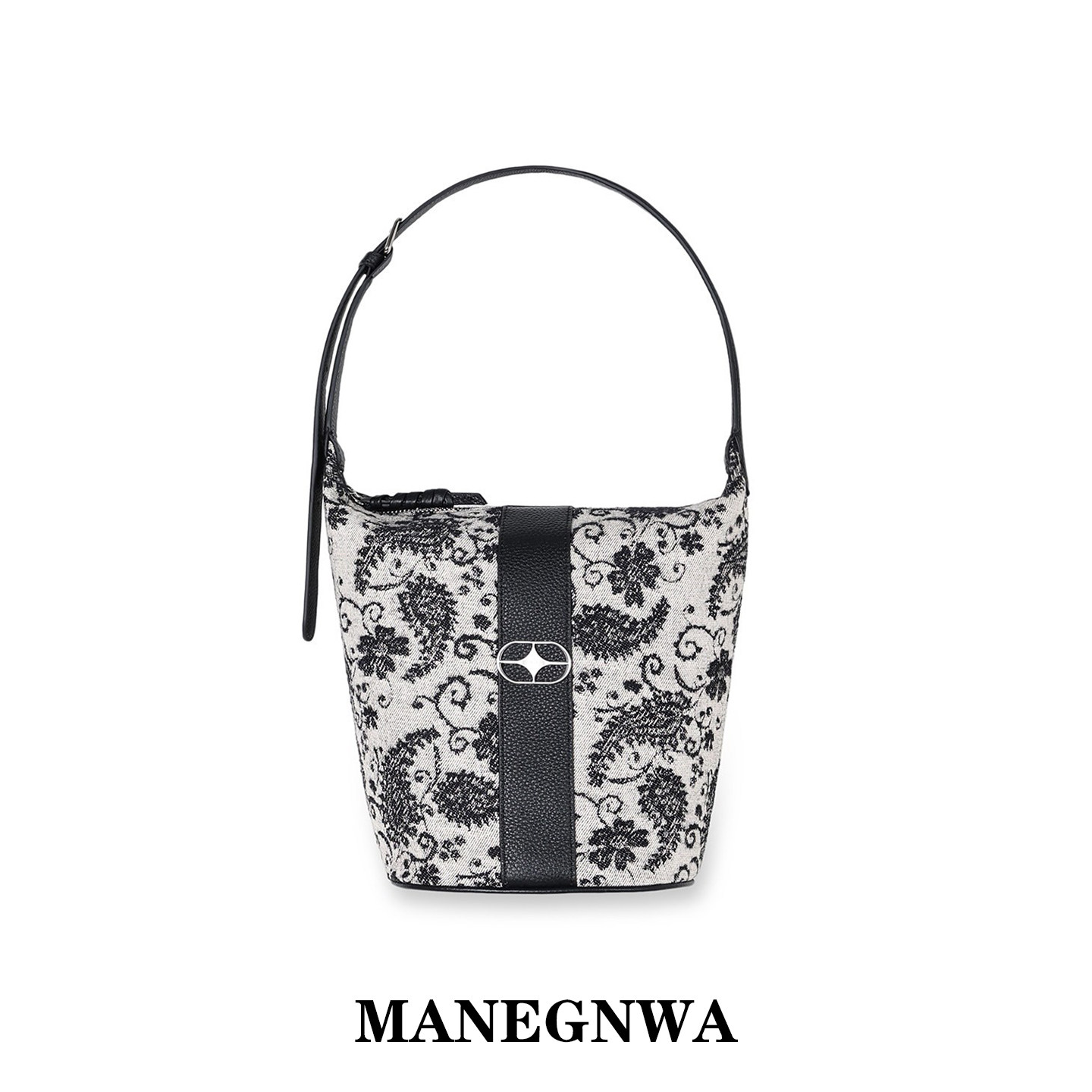 MANEGNWA腰果花水桶包包 通勤手提包牛皮拼接包,男装,棒球夹克,淘宝优惠券,粉丝福利购,淘宝优惠卷
