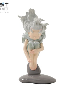 蓝色蜗牛水中秘语-灵龙公主 摆件饰品家居桌面电视柜客厅创意礼品