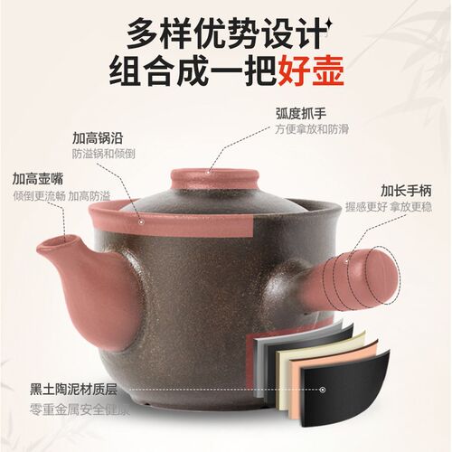 熬中药砂锅煎药壶家用煮药明火熬药壶陶瓷煲药锅老式专门煮药瓦罐