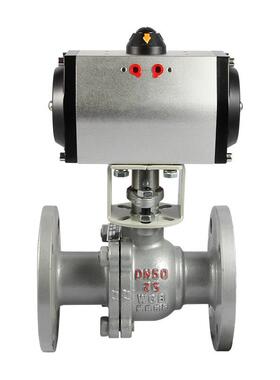 Q641F气动铸钢不锈钢法兰球阀蒸汽耐高温快速切断阀开关阀