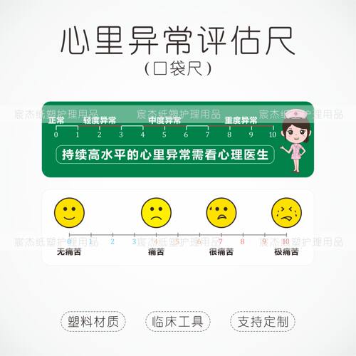 CJ心里异常评估尺口袋尺