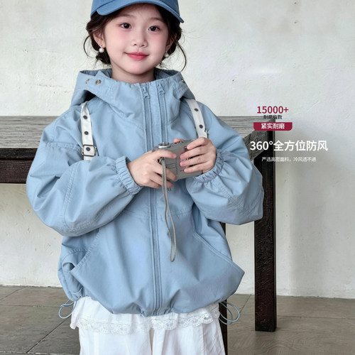 努小唛女童软壳冲锋衣春秋新款