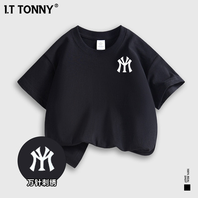 潮牌I.T TONNY官方夏季儿童短袖T恤男女童透气中大童印花T恤JW