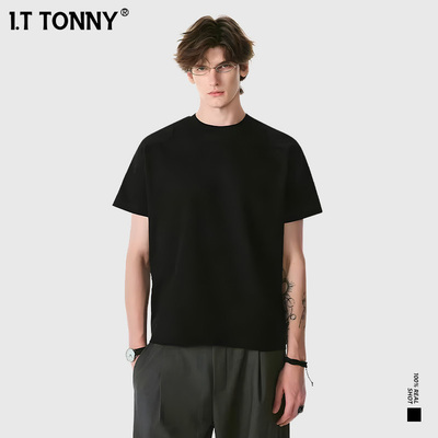 潮牌I.T TONNY官方旗舰店纯色T恤三本针打底衫2026新款短袖情侣QY