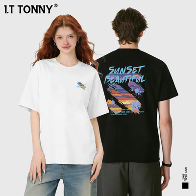 潮牌I.T TONNY官方印花短袖T恤男女春夏新款宽松休闲情侣款LMG