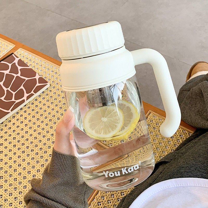 新款高颜值把手玻璃杯高硼硅大容量水杯办公室泡茶杯耐高温随手杯,餐饮具,玻璃杯,淘宝优惠券,粉丝福利购,淘宝优惠卷