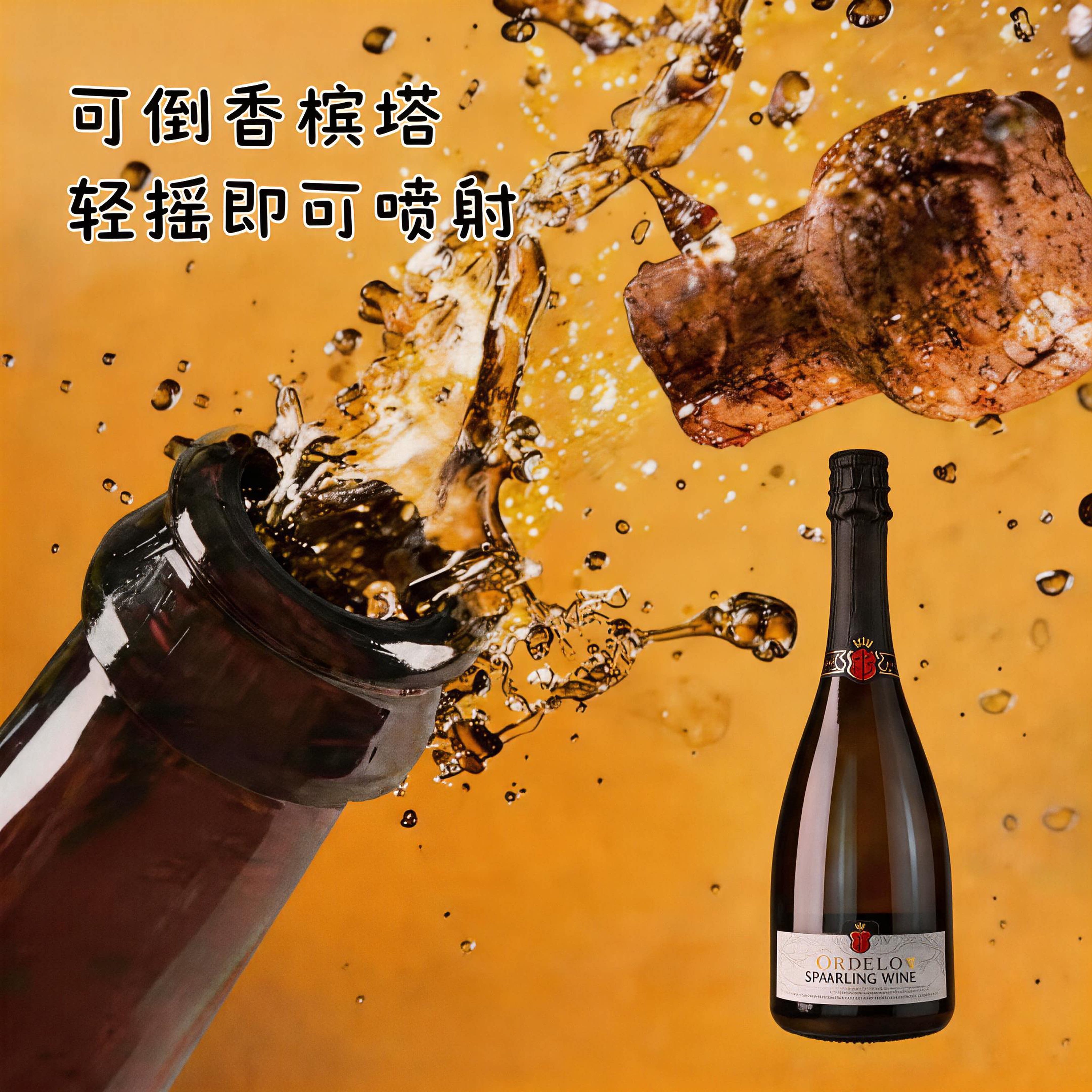 生日婚礼庆祝喷射起泡酒香槟酒比赛开业ktv酒吧喷洒气泡酒小甜酒