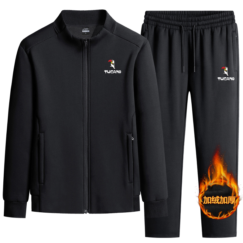 啄木鸟纯棉运动套装男休闲两件套