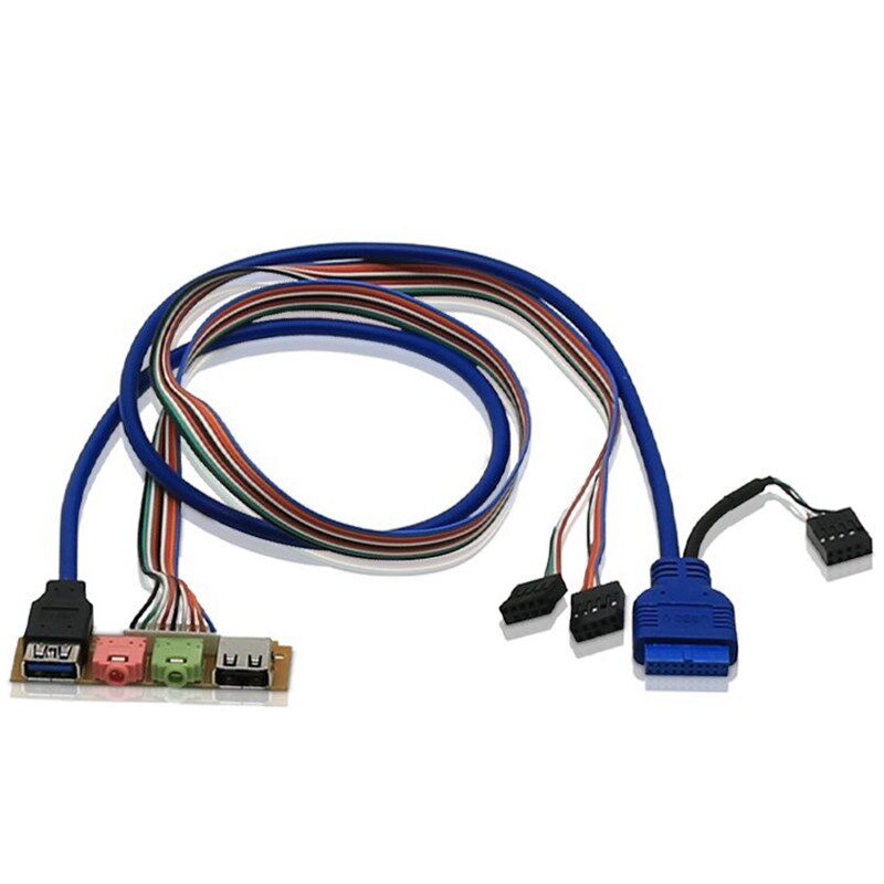 usb3.0+2.0前置面板 USB3.0接口+音频 USB挡板DIY机箱扩展 70cm