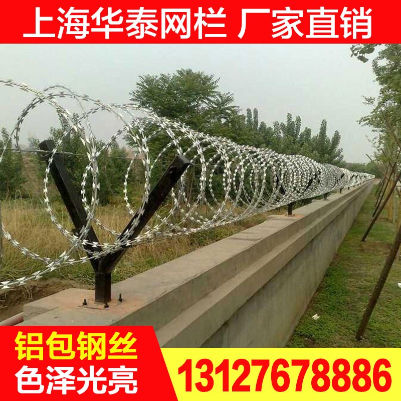 防盗刺滚笼带刺铁丝防爬刺围墙防爬网热浸镀锌304刀片刺网刺绳