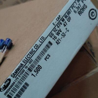 20个全新原装进口蓝袍三和SAMWHA25v50v16v47uf 功放音频电解电容