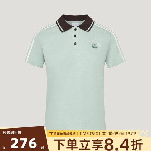 adidas阿迪达斯三叶草女子半袖上衣POLO衫运动休闲短袖T恤LD5570