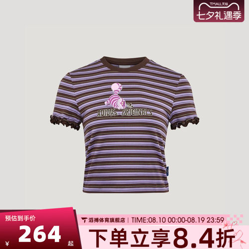 adidas阿迪达斯三叶草女迪士尼联名款半袖上衣休闲短袖T恤KY8318