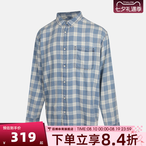 VANS范斯男子Lawson Vintage Indigo运动休闲长袖衬衫VN000U56HEC