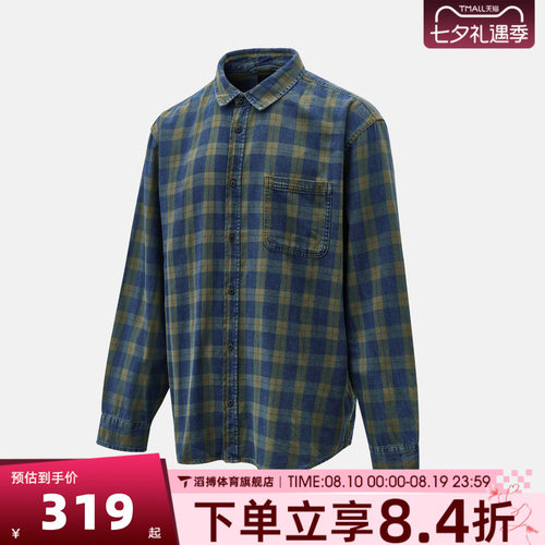 VANS范斯男子Lawson Vintage Indigo运动休闲长袖衬衫VN000U56GRK