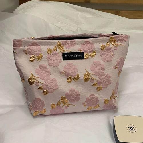 大容量小碎花提花洗漱化妆包