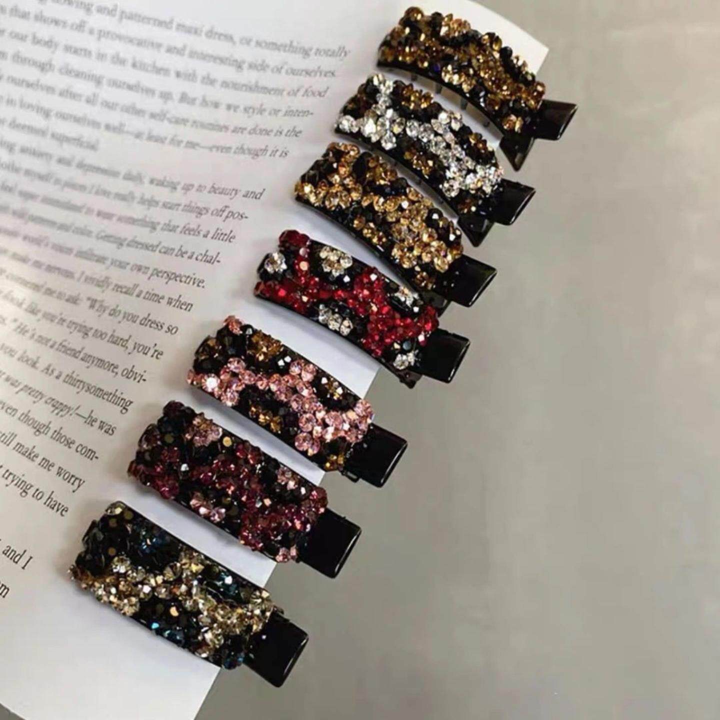 百搭带钻发夹炫彩碎发夹侧边夹刘海夹高级鸭嘴夹新款各种头发夹子