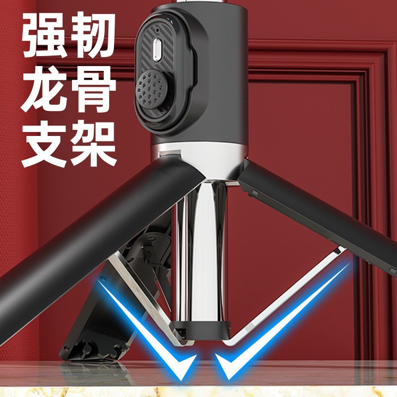 厂家加长款P60D户外便携一体式手机直播三角支架补光灯自拍杆