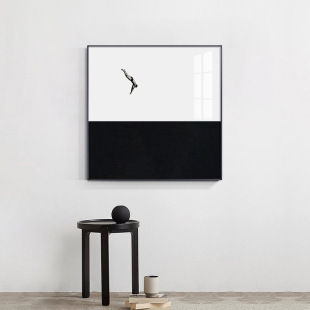 当代艺术现代客厅餐厅墙面装饰画黑白人物摄影挂画书房会客室壁画