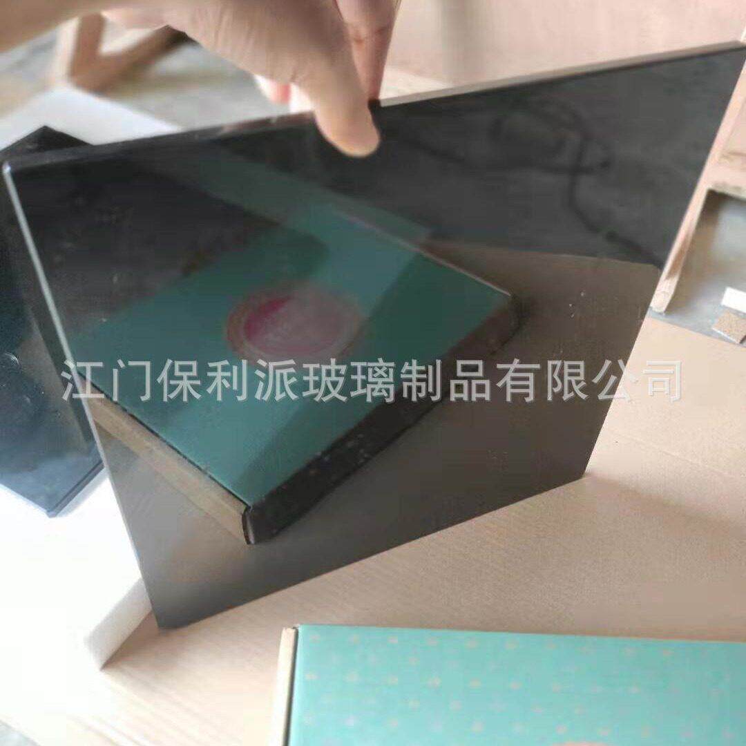 定制玻璃加工5mm透明有色玻璃8mm黑色钢化玻璃透明黑玻原片玻璃