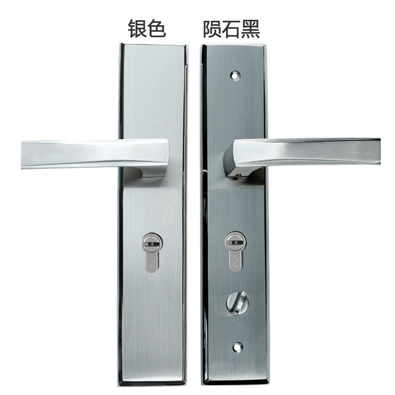 模帝乐防盗门机械锁全套不锈钢入户大门面板把手木门锁家用通用型