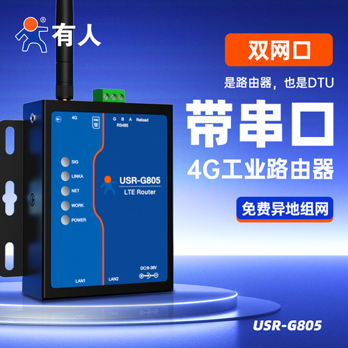 有人4G工业路由器免插卡RS485