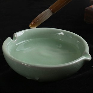 青瓷墨碟小笔洗小砚台学生用书法墨盘毛笔搁笔台陶瓷墨蝶笔舔墨池