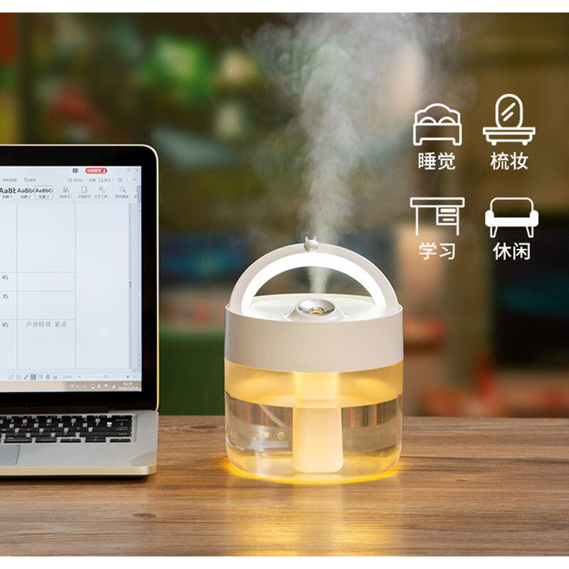 超声波usb加湿器家用书房客厅空气净化增湿器静音大容量除尘补水