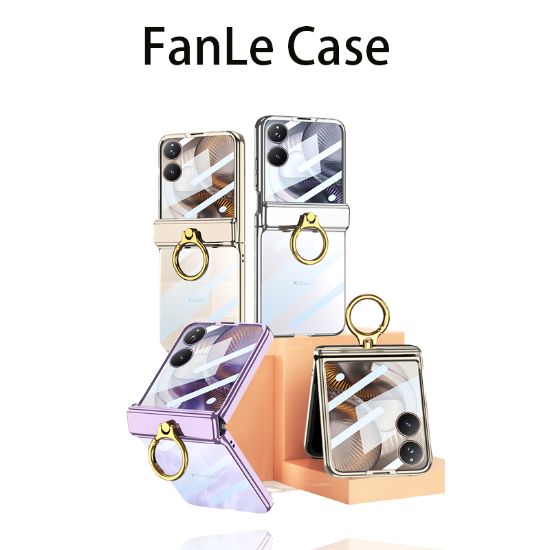 适用于小米mixflip2手机壳折叠屏小米mix flip2新款手提指环支架保护套lx超薄透明全包防摔外壳男女高级清晰F