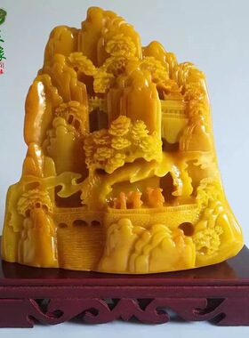 玉石平步青云摆件寿山石芙蓉石工艺品奇石原石石雕居家办公乔迁送