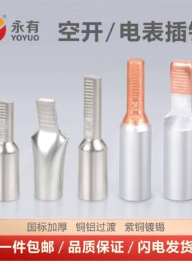 C45空开铜铝小黑夹过渡接线鼻 电表DZ47断路器紫铜小黑夹光伏铝线